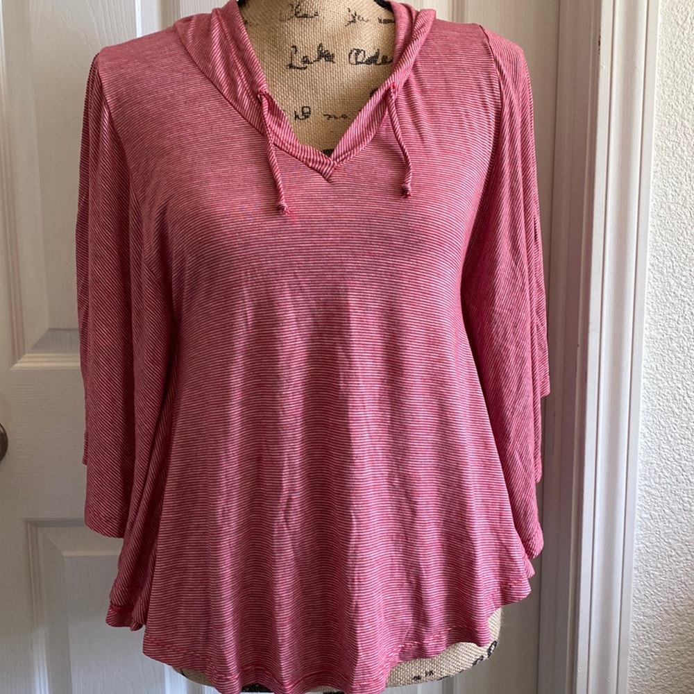Testament Stripe Hoodie Top-Small